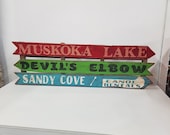 Wooden Muskoka Lake Cottage Sign