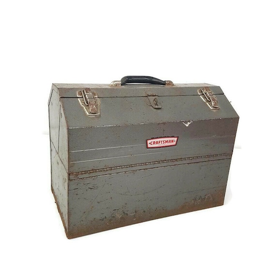Vintage folding cantilever toolbox accordion Craftsman tool Vintage folding cantilever toolbox accordion Craftsman tool