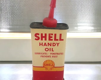 Antique Shell Handy Oil Can Houshold Oiler