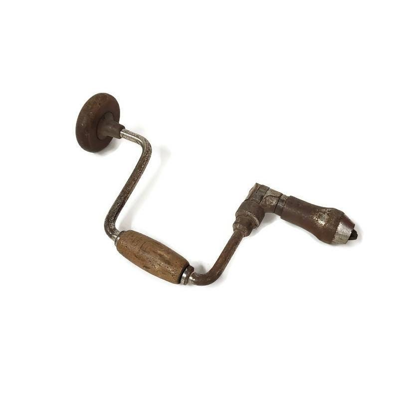 Bit Brace Drill Hand Crank Wooden Carpentry Hand Tools Etsy