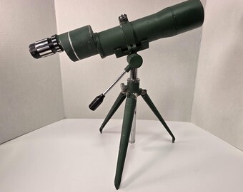 Vintage L.M. Dickson Spotting Scope 15–30x50, Tripod Mounted, Mid-Century Optics