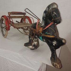 Mobo Antique Tin Toy Horse Childs Pedal Car Hobby Horse - Etsy