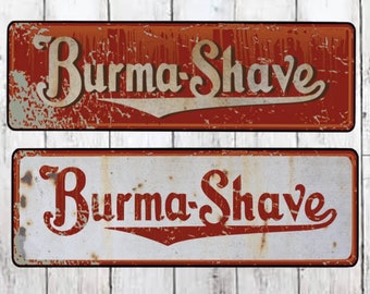 Burma Shave Barber Sign Vintage Advertizing Shaving Sign