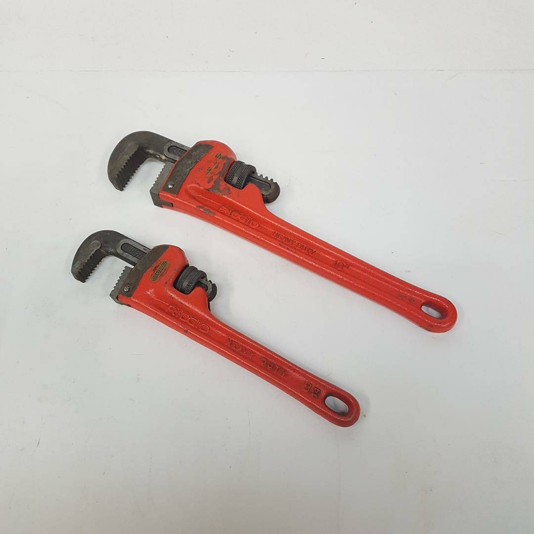 Ridgid Pipe Wrench Adjustable Heavy Duty Pair of Plumbers Etsy