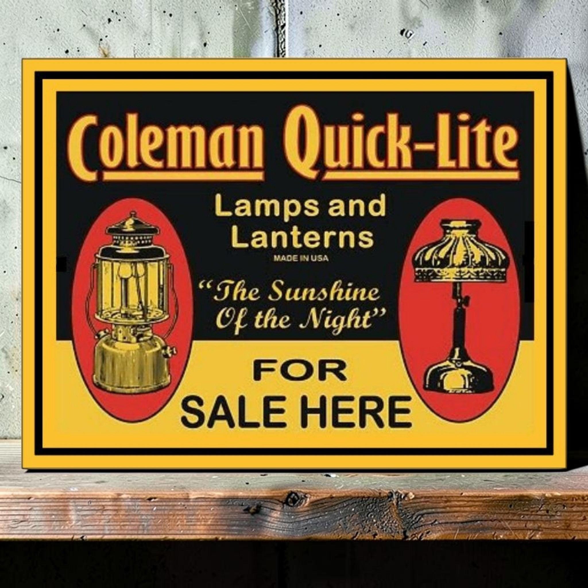 Coleman 木製看板 Coleman Lantern Sign - Etsy