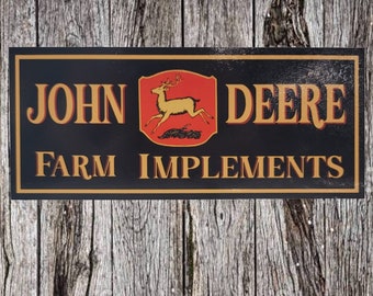 John Deere Farm Implements Sign Farm Decor Antique Tractor Sign