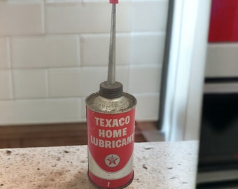 Vintage Texaco Home Lubricant Oil Can NOS