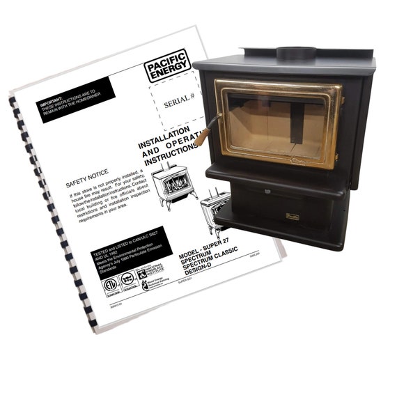 Pacific Energy Wood Stove Manual Super Series - Etsy Canada