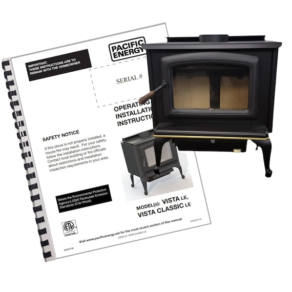 Pacific Energy Wood Stove Manual Vista Series - Etsy