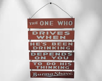 Burma Shave Barber Sign Vintage Advertizing Shaving Sign