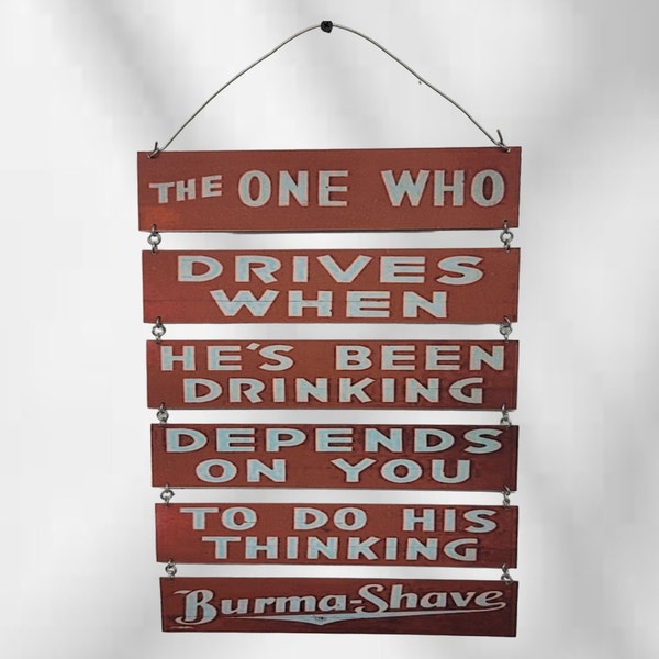 Burma Shave Barber Sign Vintage Advertizing Shaving Sign