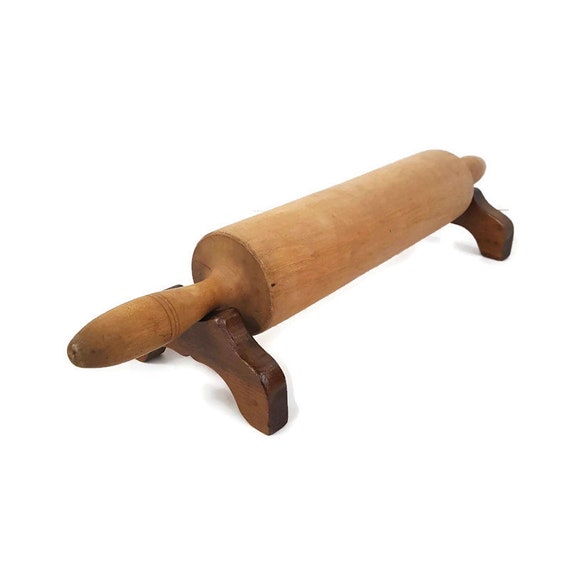 Rolling Pin Holder Farmhouse Kitchen Display Rack Baking Tools Etsy