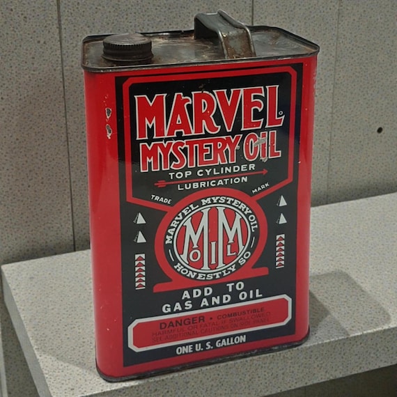 Antique Marvel Mystery Oil One Gallon Can | Vintage Gas & Oil