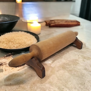 Rolling Pin Holder Kitchen Utensils Display Rack Farmhouse Decor