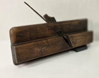 Antique H. Cook Beading Plane 9.5" | Vintage Woodworking Tool Signed I. Almond, Quarter Sawn