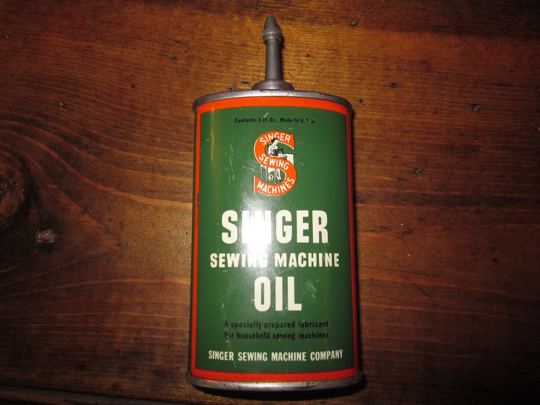 Vintage Singer Sewing Machine Oil Tin With Lead Top 3 Oz. Etsy