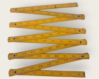 Antique Wooden Blind Man's Folding Rule