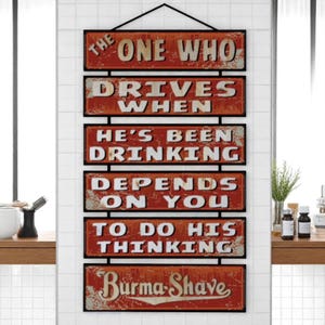 Burma Shave Barber Sign Advertising Shaving Sign