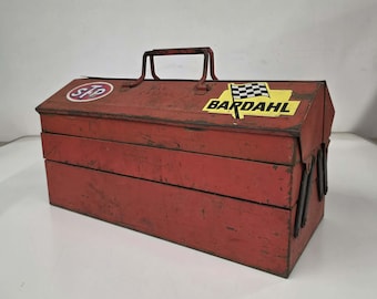 Vintage High-End Cantilever Toolbox with Lift-Out Tray – Premium Metal Tool Chest