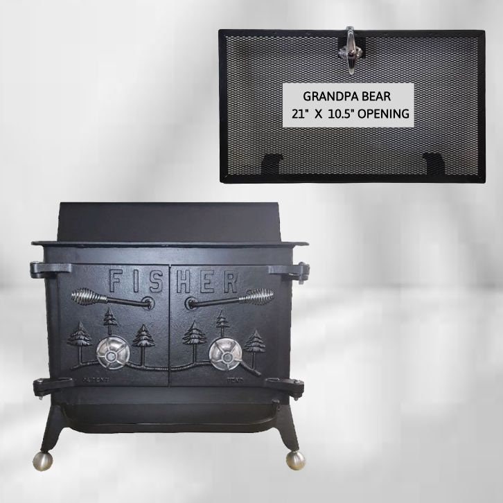 Grandpa Bear Fisher Wood Stove With Ball Feet - Etsy Canada