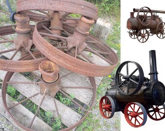 100 yr Old Portable Steam Engine Wheels