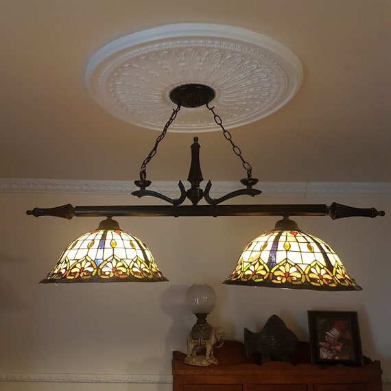 stained glass pool table light