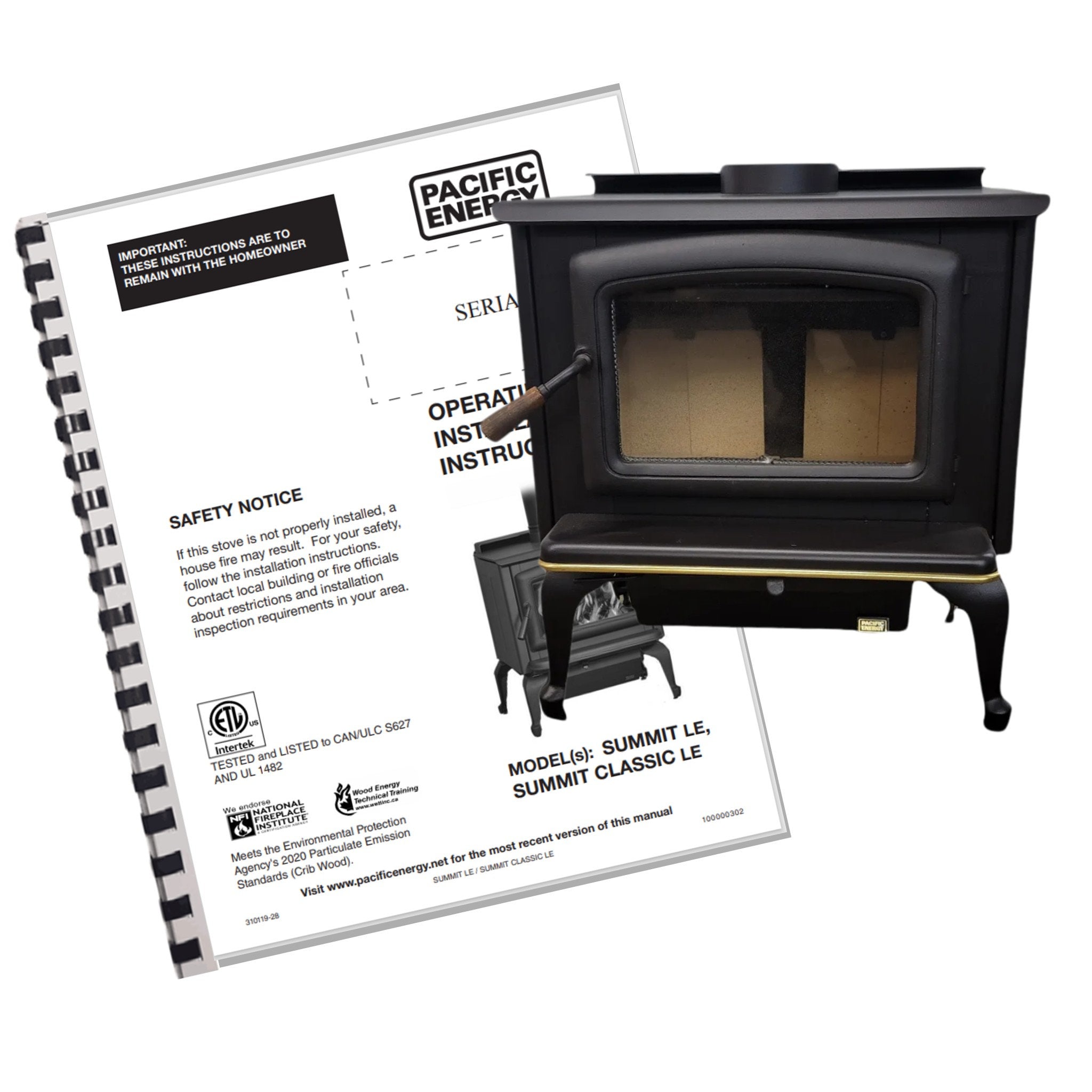 Pacific Energy Wood Stove Manual Vista Series - Etsy Canada