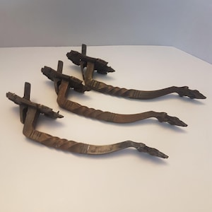 Three Gothic Bronze Door Handles – Jacobean Twist, Yale, Arts & Crafts