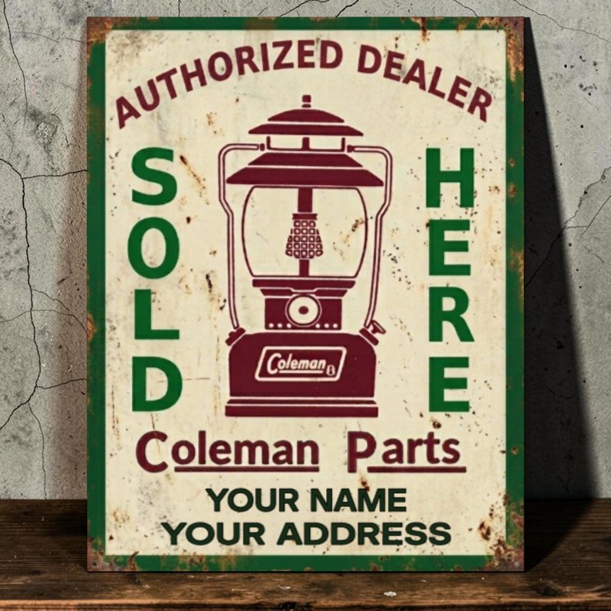 Coleman Metal Sign - Etsy