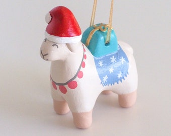 Llama ornament - Llama Christmas ornament - Christmas decoration - Llama gift - Stocking stuffer - Christmas llama - Llama decor - Llama art