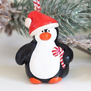 Penguin Christmas ornament | Penguin gift | Christmas penguin | Penguin stocking stuffer | Penguin figurine | Penguin Christmas decoration