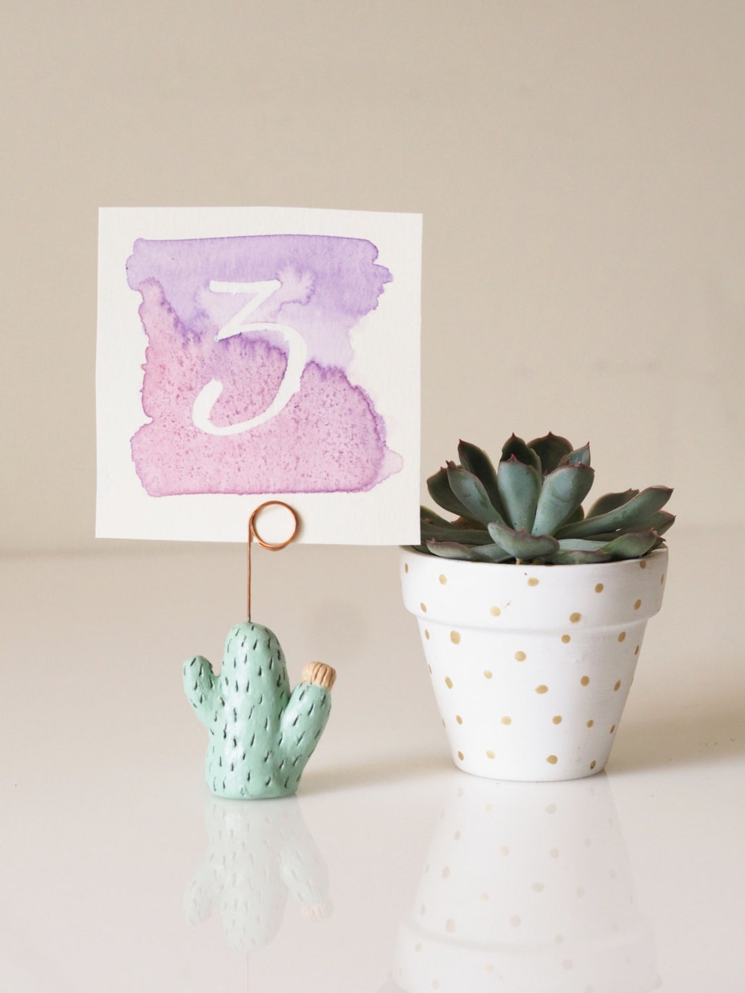 Cactus Table Number Holder Place Card Holder Wedding Card Holder Cactus