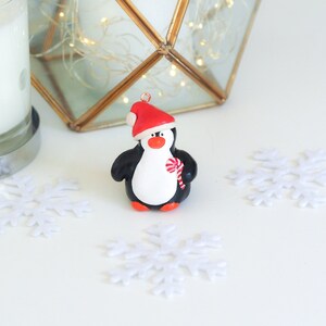 Penguin Christmas ornament Penguin gift Christmas penguin Penguin stocking stuffer Penguin figurine Penguin Christmas decoration image 4