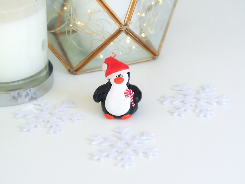 Penguin Christmas ornament Penguin gift Christmas penguin Penguin stocking stuffer Penguin figurine Penguin Christmas decoration image 4