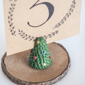 Christmas place card holder Christmas table decor Table number holder Christmas tree decoration Christmas favors Stocking stuffer image 10