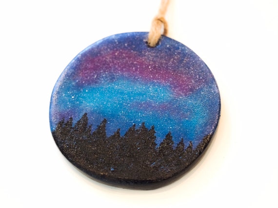 Ornament - Black - Northern Lights aurora borealis Ornament - Black - Northern Lights aurora borealis