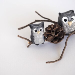 Owl decor Owl gifts Owl figurine Owl ornaments Owl art Owl nursery decor Owl home decor Stocking stuffers Owl xmas ornament immagine 8