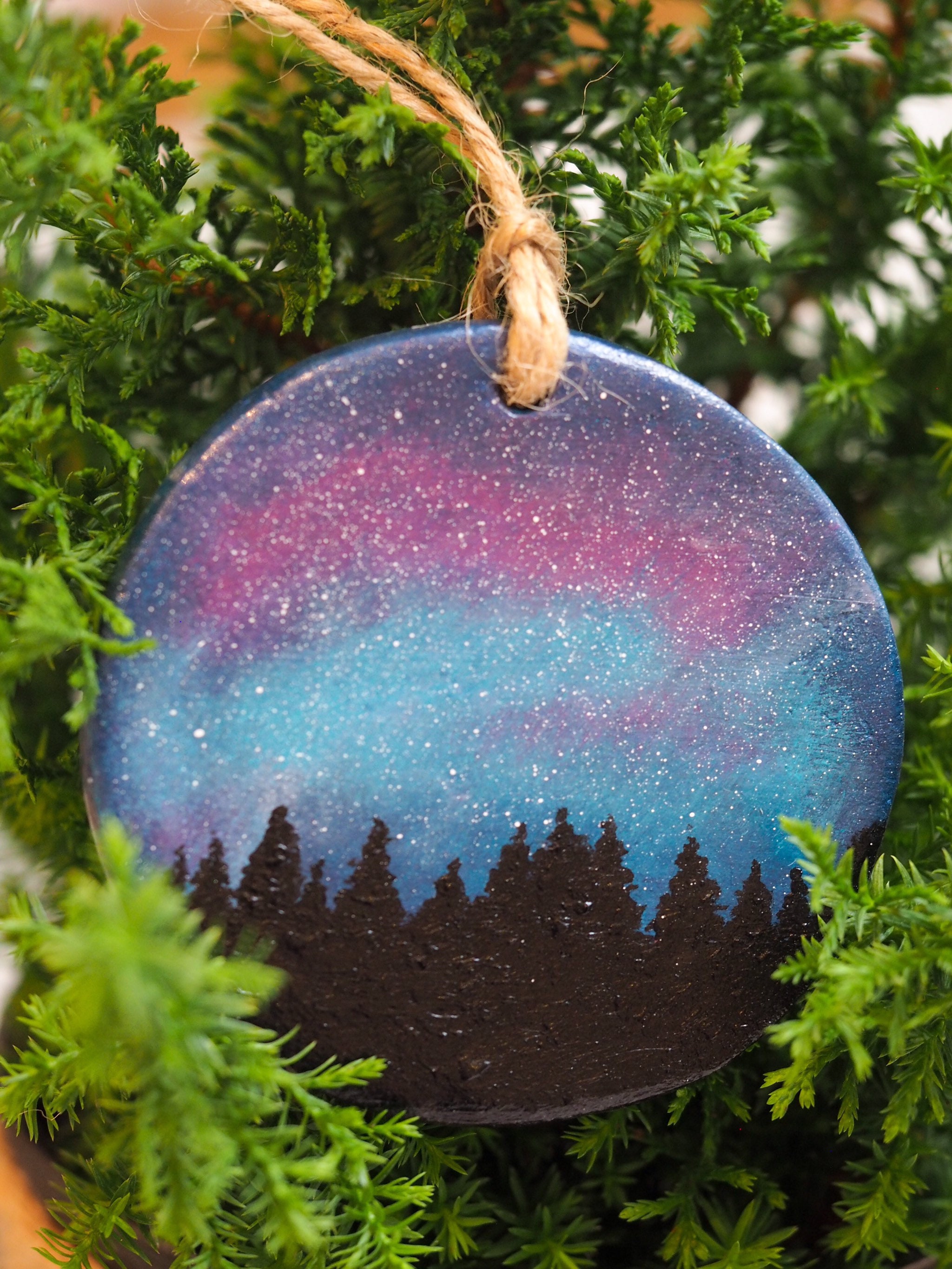 Northern Lights Art Nordic Christmas Ornament Northern | Etsy