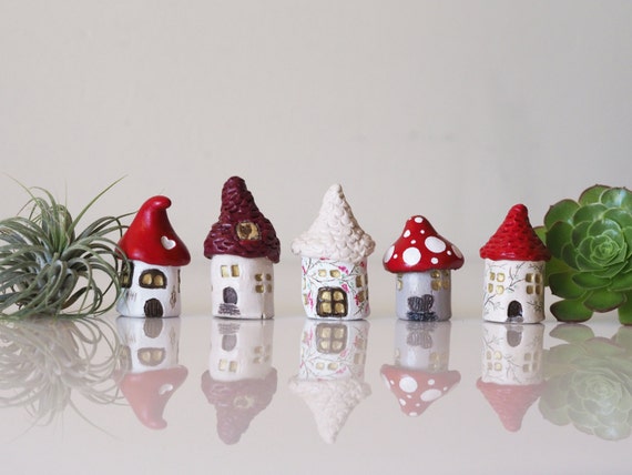 miniature clay houses