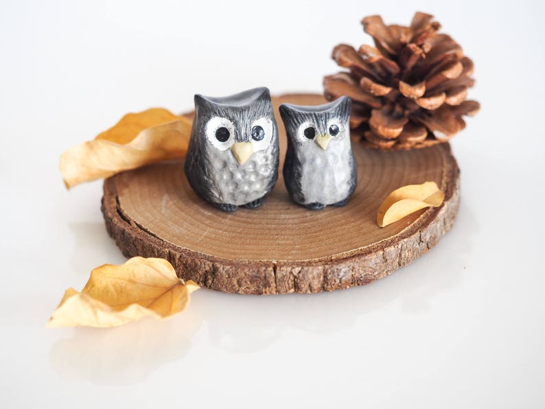 Owl decor Owl gifts Owl figurine Owl ornaments Owl art Owl nursery decor Owl home decor Stocking stuffers Owl xmas ornament immagine 2