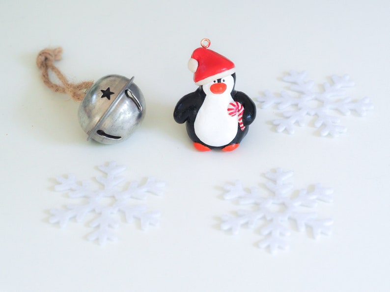 Penguin Christmas ornament Penguin gift Christmas penguin Penguin stocking stuffer Penguin figurine Penguin Christmas decoration image 6