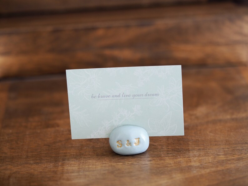 Mint green wedding place card holders Wedding table decor Wedding table number holder Personalized wedding decor Mint wedding favors