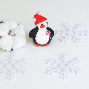 Penguin Christmas ornament Penguin gift Christmas penguin Penguin stocking stuffer Penguin figurine Penguin Christmas decoration image 2