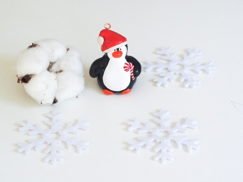 Penguin Christmas ornament Penguin gift Christmas penguin Penguin stocking stuffer Penguin figurine Penguin Christmas decoration image 2