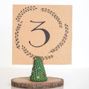 Christmas place card holder Christmas table decor Table number holder Christmas tree decoration Christmas favors Stocking stuffer image 2