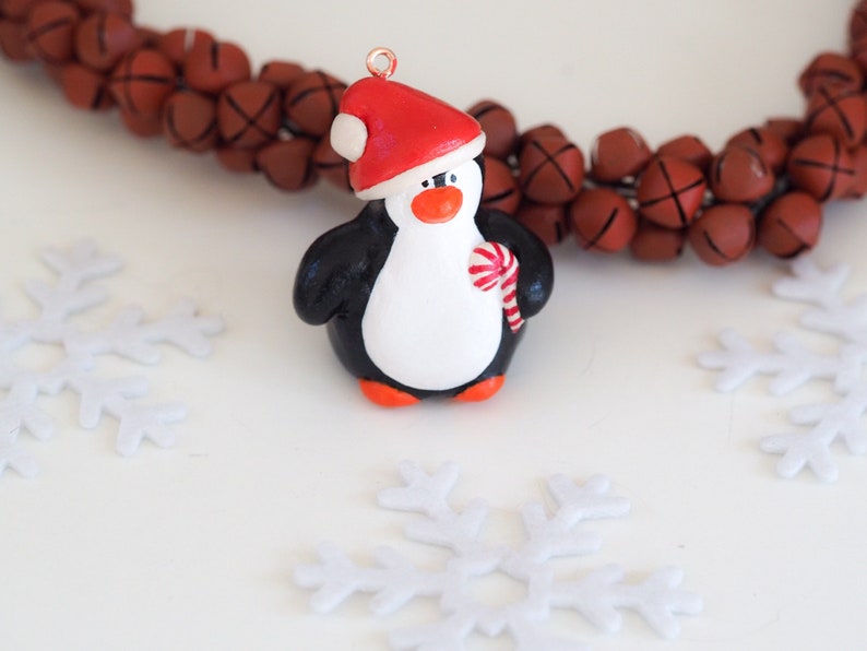 Penguin Christmas ornament Penguin gift Christmas penguin Penguin stocking stuffer Penguin figurine Penguin Christmas decoration image 5
