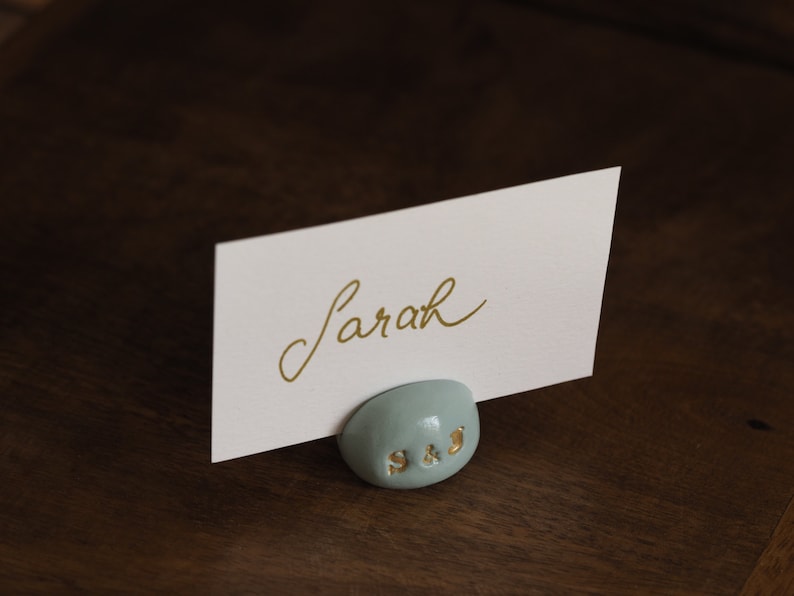 Mint green wedding place card holders Wedding table decor Wedding table number holder Personalized wedding decor Mint wedding favors