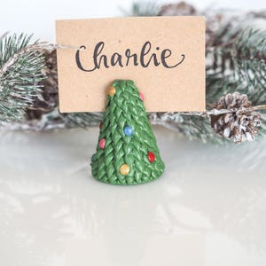 Christmas place card holder Christmas table decor Table number holder Christmas tree decoration Christmas favors Stocking stuffer image 9