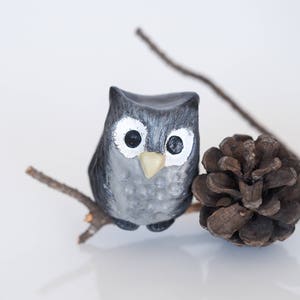 Owl decor Owl gifts Owl figurine Owl ornaments Owl art Owl nursery decor Owl home decor Stocking stuffers Owl xmas ornament immagine 3