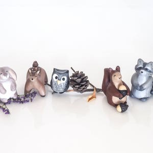 Owl decor Owl gifts Owl figurine Owl ornaments Owl art Owl nursery decor Owl home decor Stocking stuffers Owl xmas ornament immagine 10